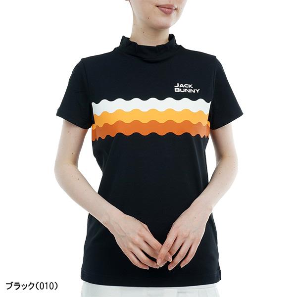 Jack Bunny!!（ジャックバニー） レディース 半袖 モックネックシャツ