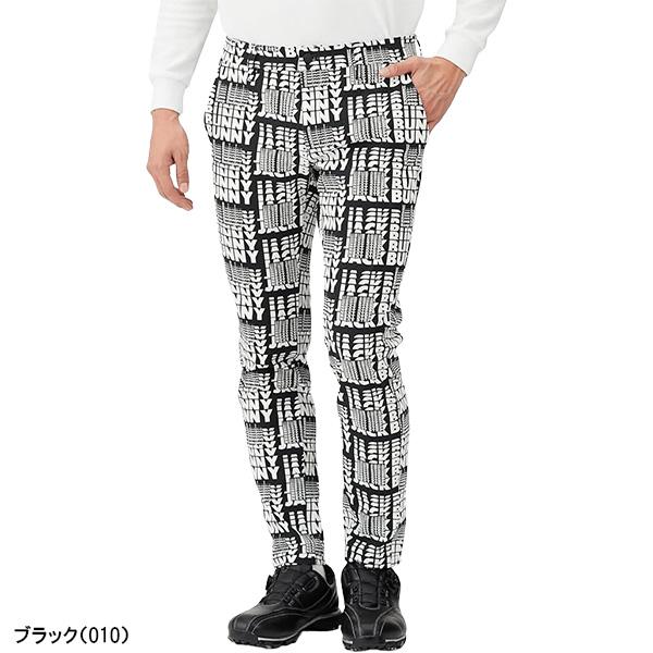 新品Jack Bunny(ジャックバニー) ロングパンツ 総柄プリントツイル素材 Jack Bunny!! ジャックバニー ロングパンツ 総柄プリント ツイル