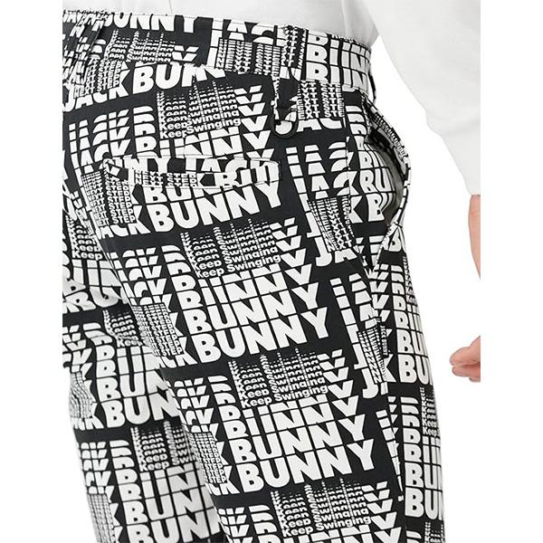 サイズ：6 JACK BUNNY ジャックバニー  ロングパンツ ロゴ 総柄 ブルー系 [240101455166] ゴルフウェア メンズ ストスト サイズ：6 JACK BUNNY ジャックバニー ロングパンツ ロゴ 総柄