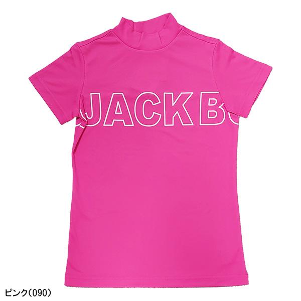 ピンク 半袖 5サイズL 新品 ゴルフウェア ジャックバニー モックネック Jack Bunny!!（ジャックバニー） レディース 半袖 モックネックシャツ
