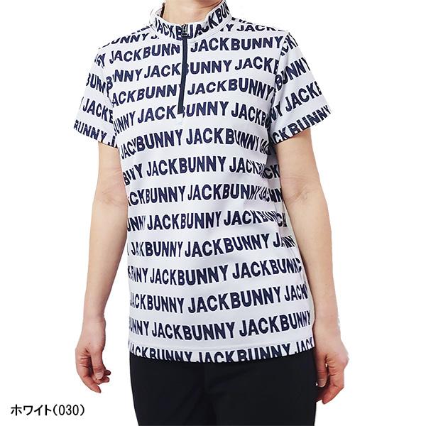 Jack Bunny!!（ジャックバニー） レディース 半袖 ハーフジップシャツ