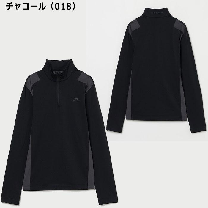 ゴルフウェア　Jリンドバーグ メンズ ショルダーブリッジ ハーフジップ 長袖 ミッドレイヤー 071-34910 019 ブラック [2025年秋冬モデル] J.LINDEBERG（ジェイリンドバーグ） J.リンドバーグ ゴルフ ショルダー