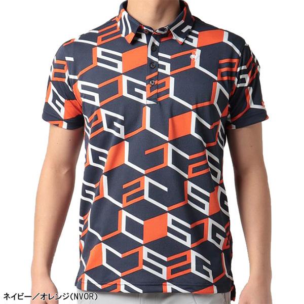 即納 ルコックスポルティフ Qgmtja07 メンズ ゴルファーズアドレスカッティングダイアゴナルプリント ポロシャツ 半袖 ゴルフ シャツ サイズ ｌサイズ Azizicoaching Com