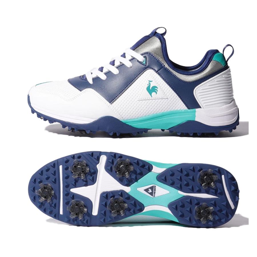 ルコックスポルティフ ゴルフシューズ ホワイト ネイビー ソフトスパイク 3eワイド設計 防水タイプ メンズ Qq2rja01 Lecoq Qq2rja01 ゴルフ プレスト 通販 Yahoo ショッピング
