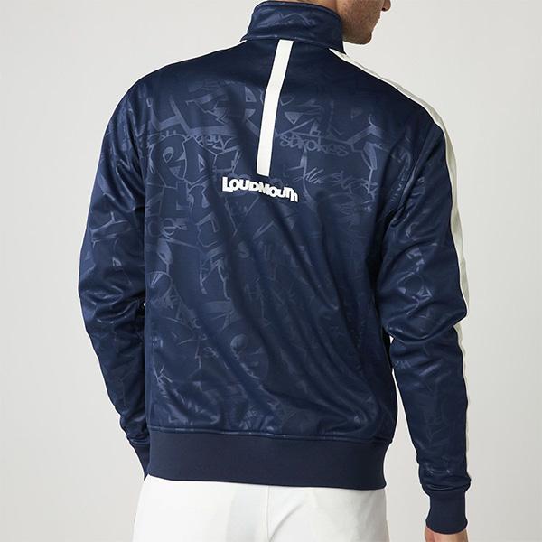 ラウドマウス メンズ ゴルフウエア アウター 長袖 フリース ブルゾン ネイビー LOUDMOUTH（ラウドマウスゴルフ） ラウドマウス 長袖 フルジップ