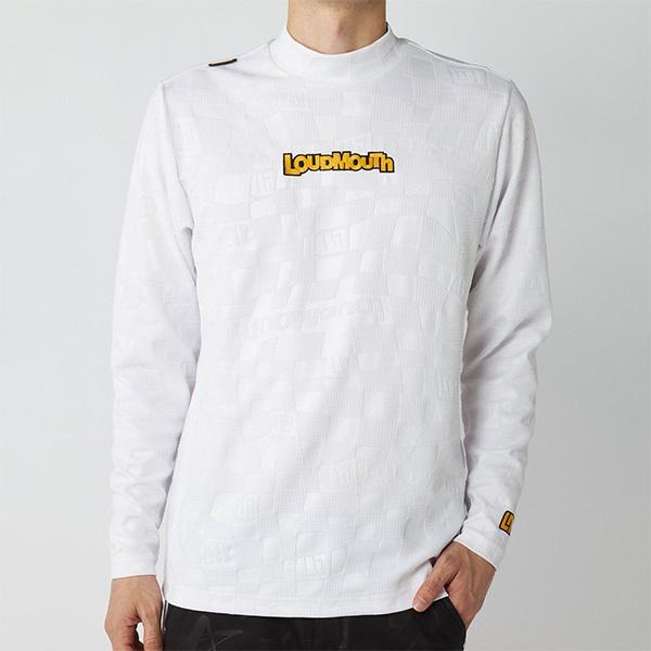 LOUDMOUTH ラウドマウス　モックネック　Ｔシャツ　ファスナー　白　L LOUDMOUTH ラウドマウス モックネック Tシャツ ファスナー 白 L