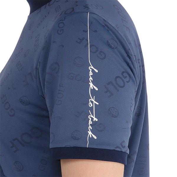 MIZUNO GOLF ミズノ ゴルフ 半袖 モックネックシャツ ゴルフモチーフ