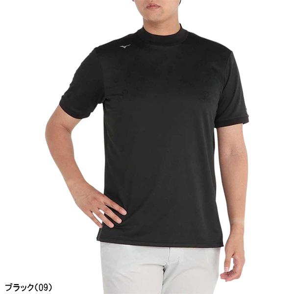 MIZUNO GOLF ミズノ ゴルフ 半袖 モックネックシャツ ゴルフモチーフ