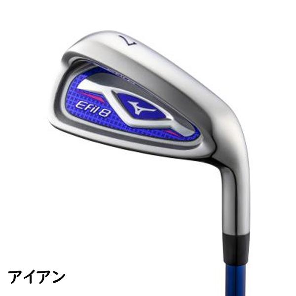 MIZUNO - 【美品】ミズノ　ｅｆｉｌ　レディースゴルフ　８本セット　右利き用　初心者おススメ MIZUNO レディース ミズノ Efil-8 ゴルフクラブ 8本セット(1W