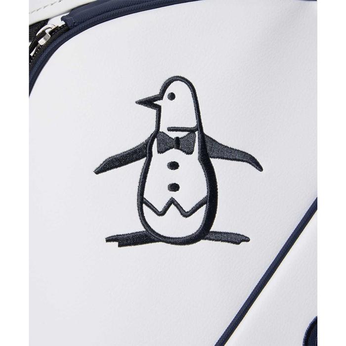 Munsingwear ゴルフバッグ キャディバッグ ネイビー ホワイト Munsingwear（マンシングウェア） ゴルフ 9.5型 カート キャディバッグ