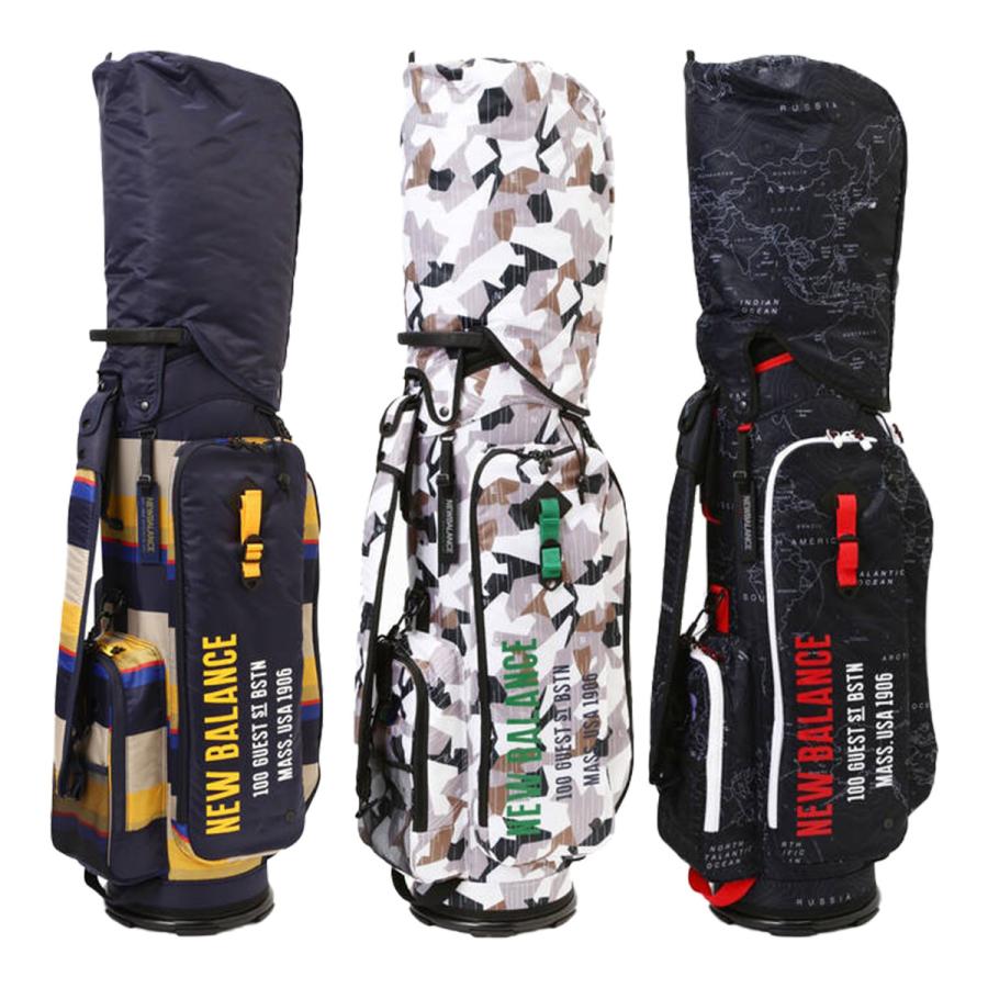 New Balance 迷彩柄 スタンドキャディバッグ ニューバランスゴルフのキャディバッグ(グリーン迷彩柄)