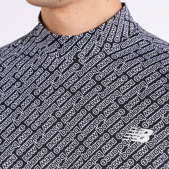 【美品】【6】NEW BALANCE GOLF 総柄 ゴルフウェア メンズ ロゴストライプ柄 半袖 カラーシャツ (MENS) | new balance golf