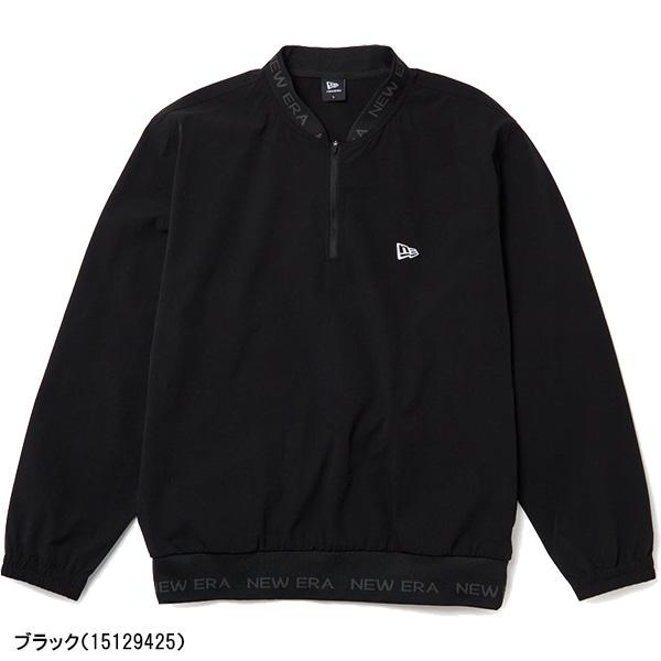 ニューエラゴルフ ブルゾン ジップ ハイネック ブラック ゴルフウェア NEW ERA（ニューエラ） ゴルフ 長袖 ハーフジップ ブルゾン ウィンド