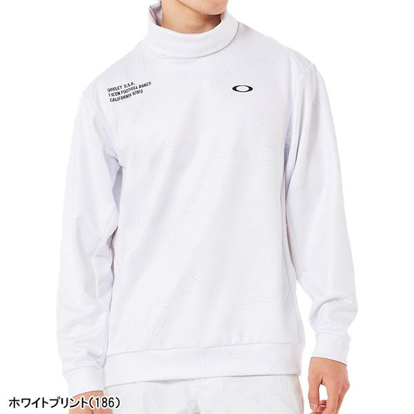 新品♚︎OAKLEY ホワイト長袖シャツ ゴルフウェア 長袖シャツ OAKLEY SLIGHTLY PAISLEY MOCK ペイズリー