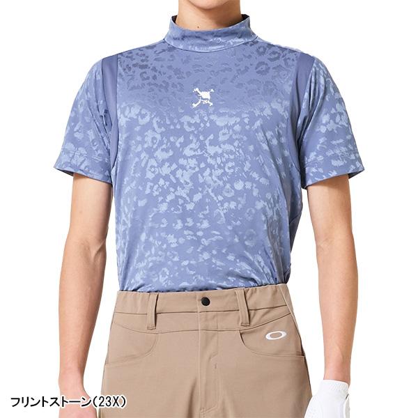 OAKLEY（オークリー） 半袖 モックネックシャツ スカルスポッティド