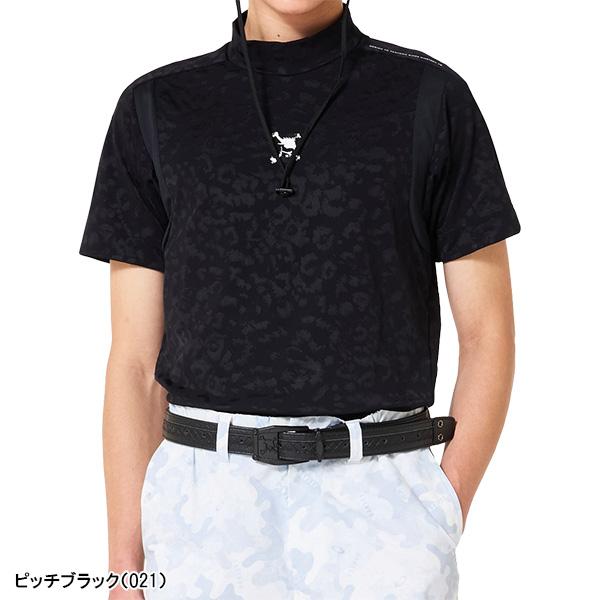 OAKLEY（オークリー） 半袖 モックネックシャツ スカルスポッティド