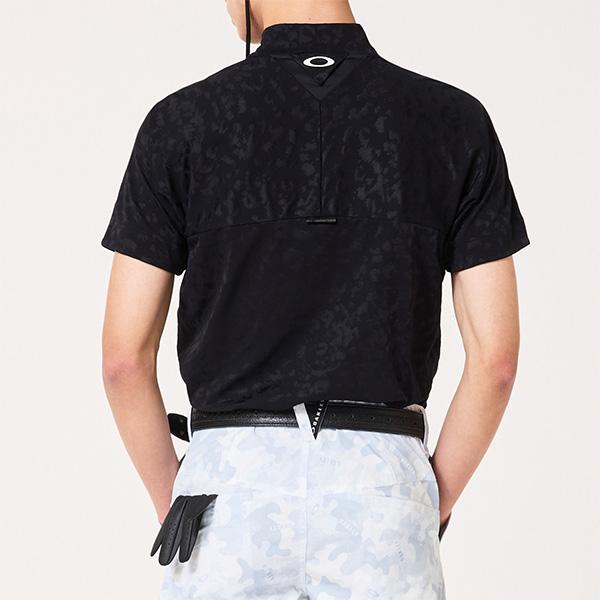 OAKLEY（オークリー） 半袖 モックネックシャツ スカルスポッティド