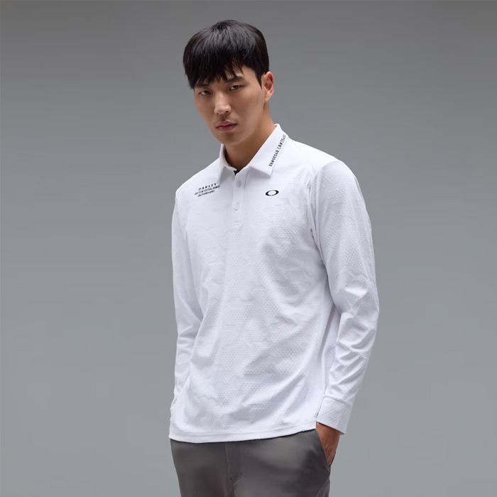 OAKLEY（オークリー） 長袖 デルタ ジャガード LS シャツ ゴルフウェア