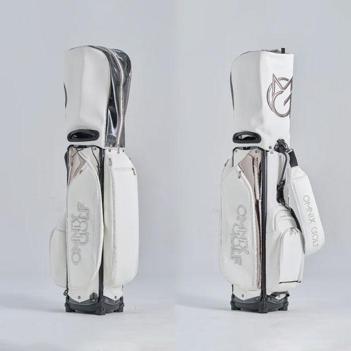 OMNIX/オムニックス ゴルフ キャディバッグ9型【ホワイト】新品！ OMNiX GOLF オムニックス ゴルフ 9.0型 Matte カート キャディ