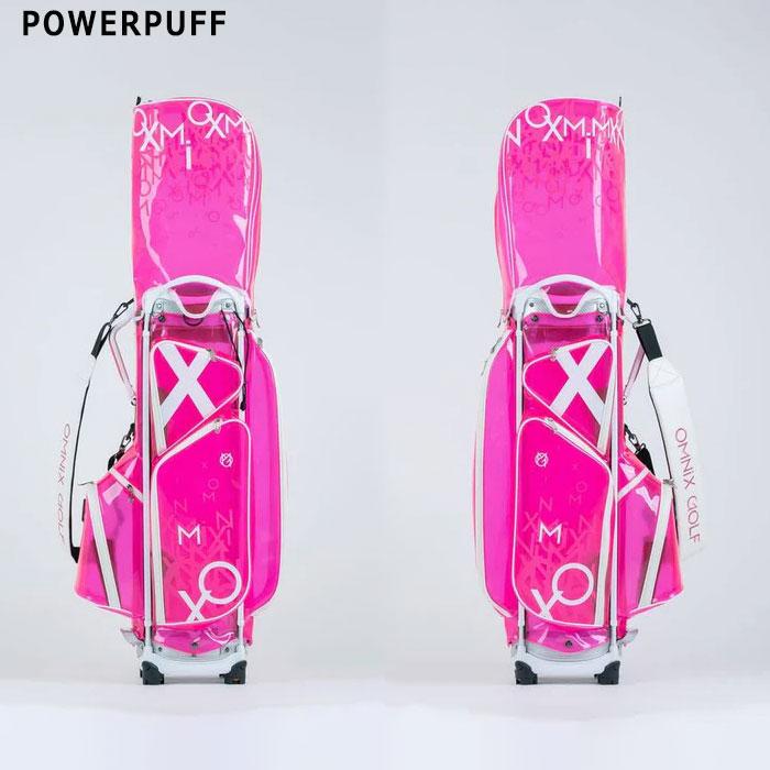美品OMNIX ゴルフバッグ ルイ・ヴィトンバック素材　購入価格77.000円。 OMNiX GOLF オムニックス ゴルフ 9.0型 Transparent カート