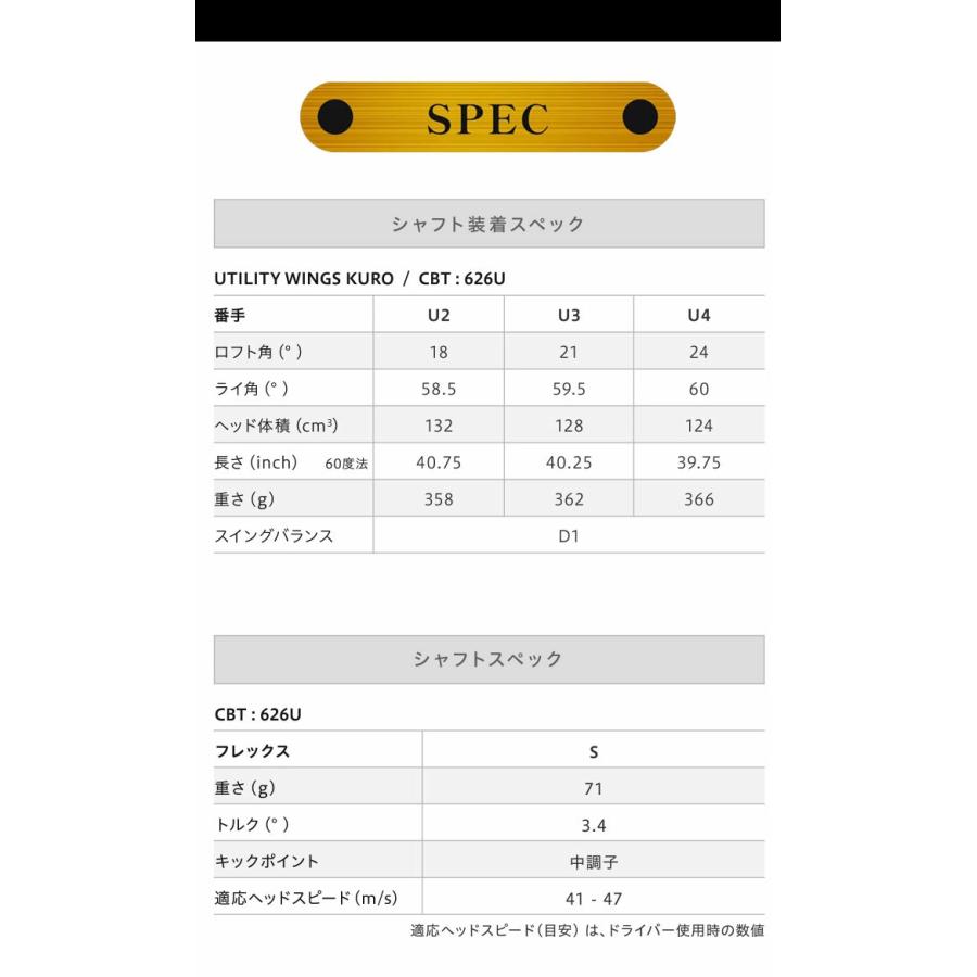 KURO（オノフ） オノフ KURO ユーティリティ 2025年モデル CBT:626U