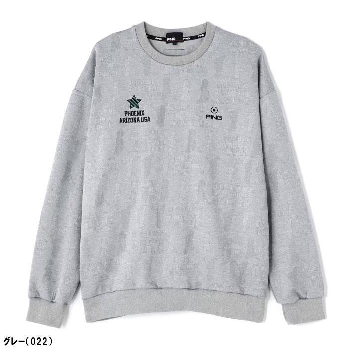 PING ピンMr.PING アルファベットシャドー柄 長袖トレーナー M 【公式