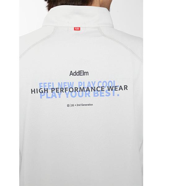 【ホワイト】アドエルムニュージャージ長袖ハイネックシャツ <AddElm> (MENS) アドエルムニュージャージ長袖ハイネックシャツ <AddElm> (MENS) PING
