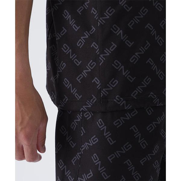 PING（ピン） ゴルフ 半袖 ハーフジップシャツ ドットメッシュ メンズ