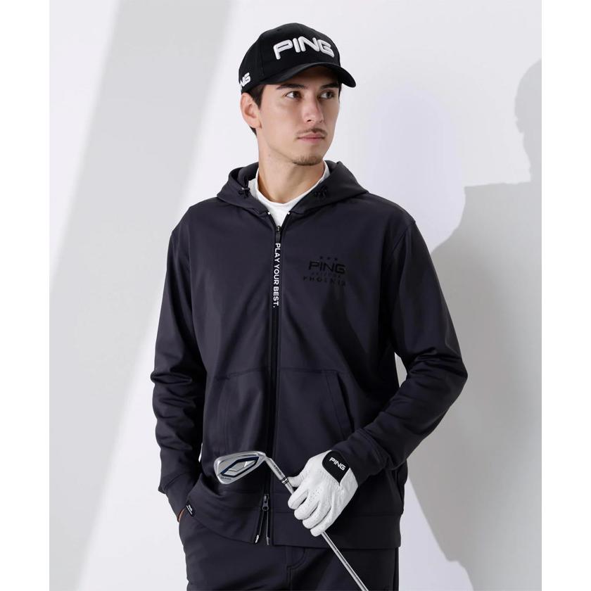 PING ピンゴルフ ダンボールニット ストレッチフーディ PING（ピン） ゴルフ ダンボールニット フルジップ スウェット