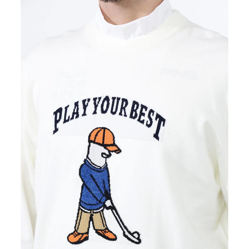 PING（ピン） ゴルフ Mr.PING ジャカード クルーネック ニット プル