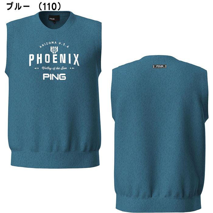 PING（ピン） ゴルフ デニムライクニット／カノコ レイヤード ツイン