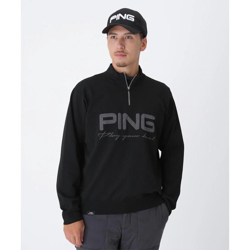 PING（ピン） ゴルフ ハーフジップ ハイネック ジャガードニット 621