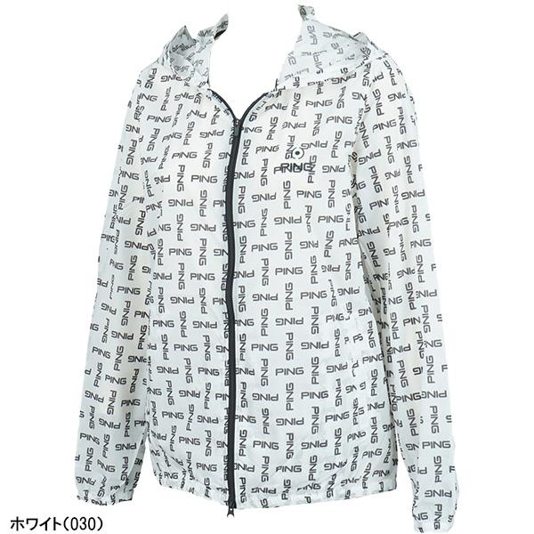 S ☆新品☆ PING 撥水 フルジップブルゾン ゴルフ　レディース　ホワイト PING（ピン） レディース アパレル ゴルフウェア 長袖 フルジップ