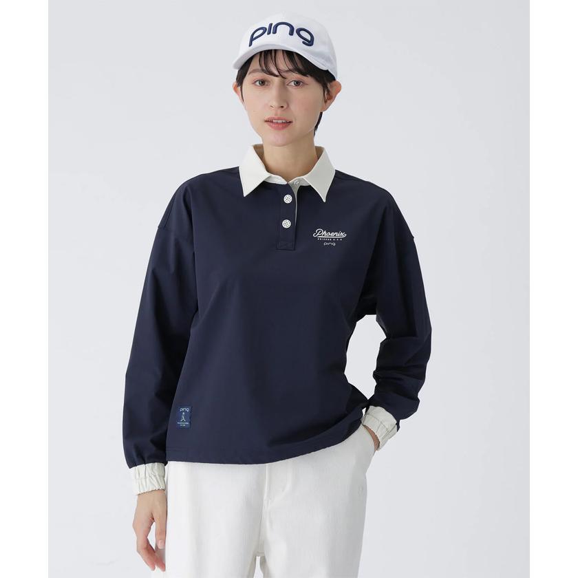 PING（ピン） レディース ゴルフ ストレッチ 布帛 長袖 プルオーバー