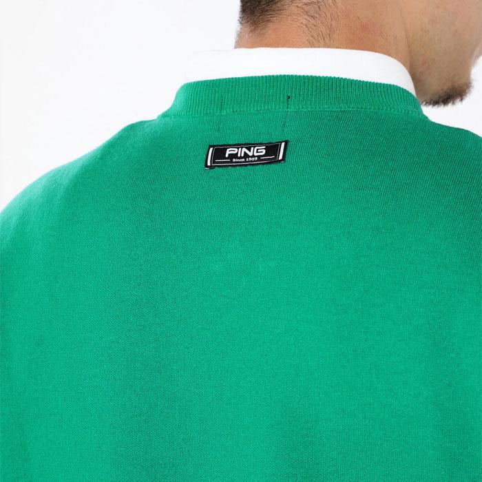 PING（ピン） ゴルフ USA柄 ジャカード クルーネック ニット プル