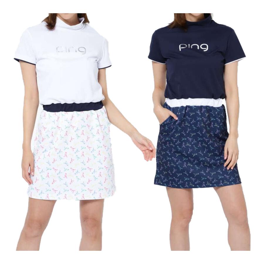 レディース ピン アパレル ゴルフウェア 半袖 モックネック ワンピース 622 Ping ゴルフ プレスト 通販 Yahoo ショッピング
