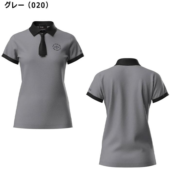 PING ゴルフポロシャツとキャップセット PING（ピン） レディース ゴルフ カノコポロ 天竺 インナー ネクタイ