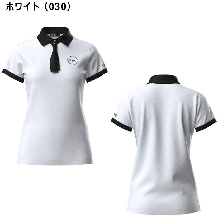 ＰＩＮＧ ピン ゴルフ ポロシャツ【ホワイト/LL】新品！ PING ピン ニット半袖ポロシャツ 白 無地 シンプル レディース M