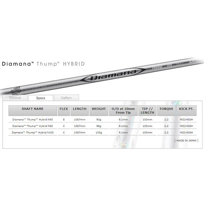 【カスタムオーダー】プロギア PRGR キャリーズQ ユーティリティー Diamana Thump Hybrid シャフト 日本仕様 【■PC■】｜puresuto｜05