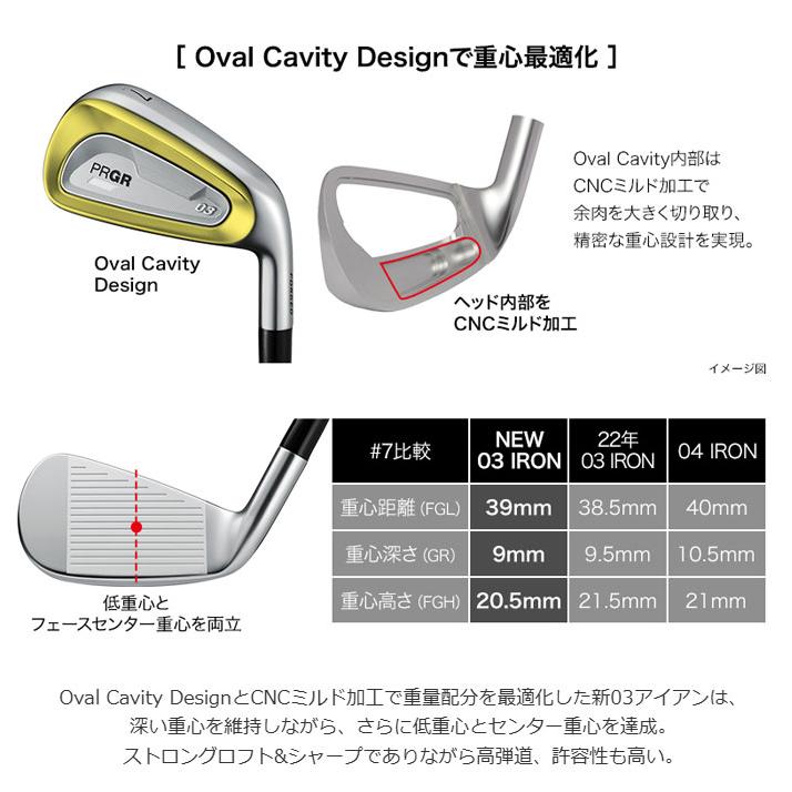 PRGR（プロギア） 03 アイアン 5本セット（#7-#9、P、A）Diamana M FOR