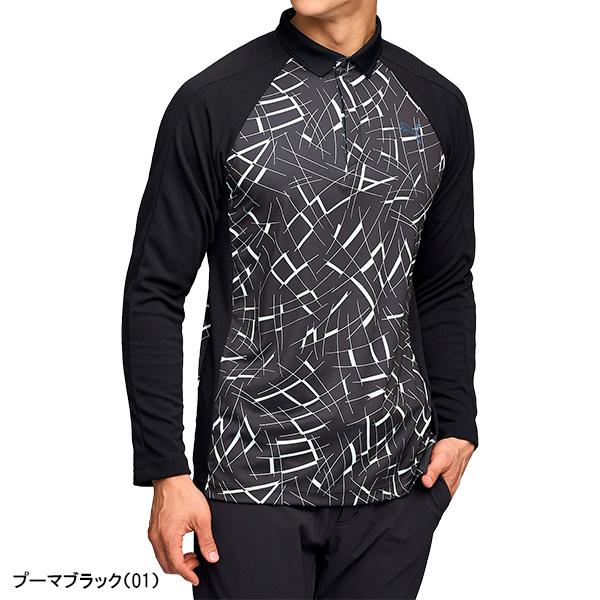 PUMA（プーマ） ゴルフ 長袖 ポロシャツ シャドウキャット