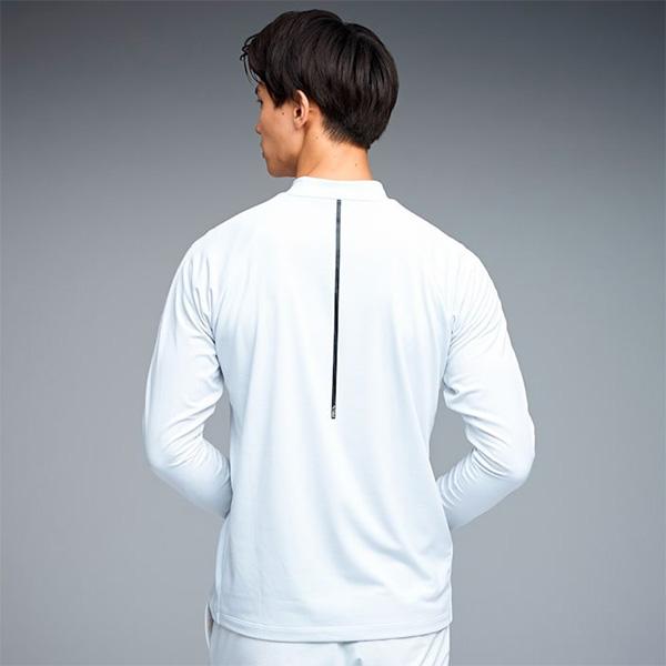 PUMA ホワイト 長袖 ハイネック 140 PUMA（プーマ） ゴルフ 長袖 ハイネックシャツ シャドウキャット