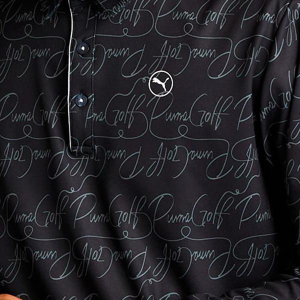 PUMA（プーマ） ゴルフ 長袖 ポロシャツ ストレッチ ピケ AOP メンズ