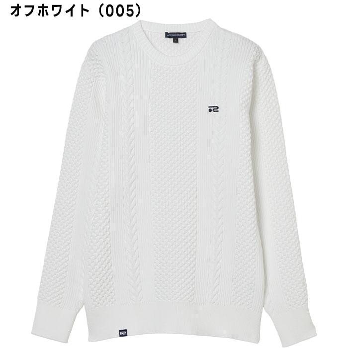 Rosasen（ロサーセン） ゴルフ 長袖 軽量 ケーブル編み ニット 044