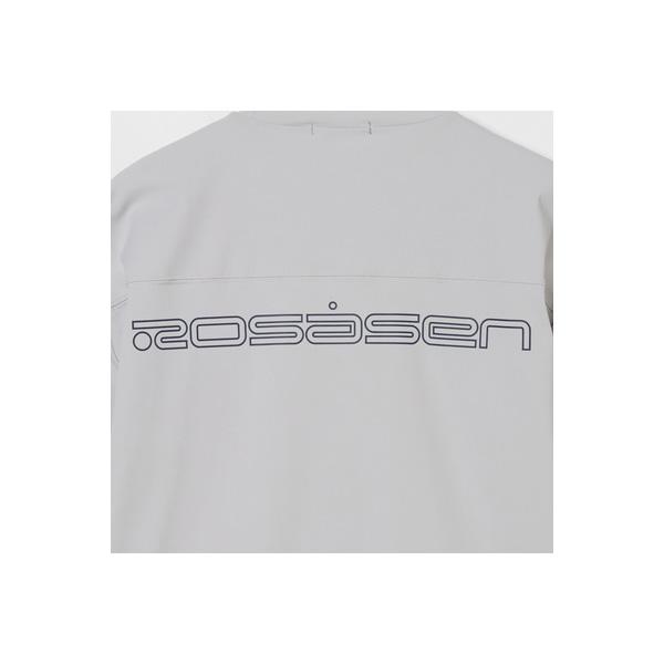 Rosasen（ロサーセン） 半袖 モックネックシャツ 超撥水バックロゴ