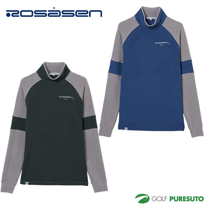 Rosasen（ロサーセン） ゴルフ 長袖 A-Line 両面起毛 配色ハイネック