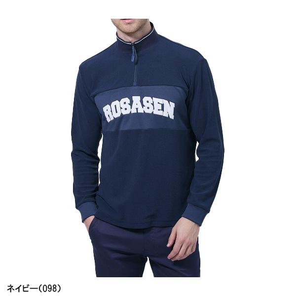 ロサーセン 長袖 モックネックシャツ ハーフジップシャツ パイル メンズ 044-23213 吸水速乾 UV ゴルフウェア 2025年春夏モデル ROSASEN 春夏ウェア Rosasen（ロサーセン） 長袖 モックネックシャツ ハーフジップシャツ