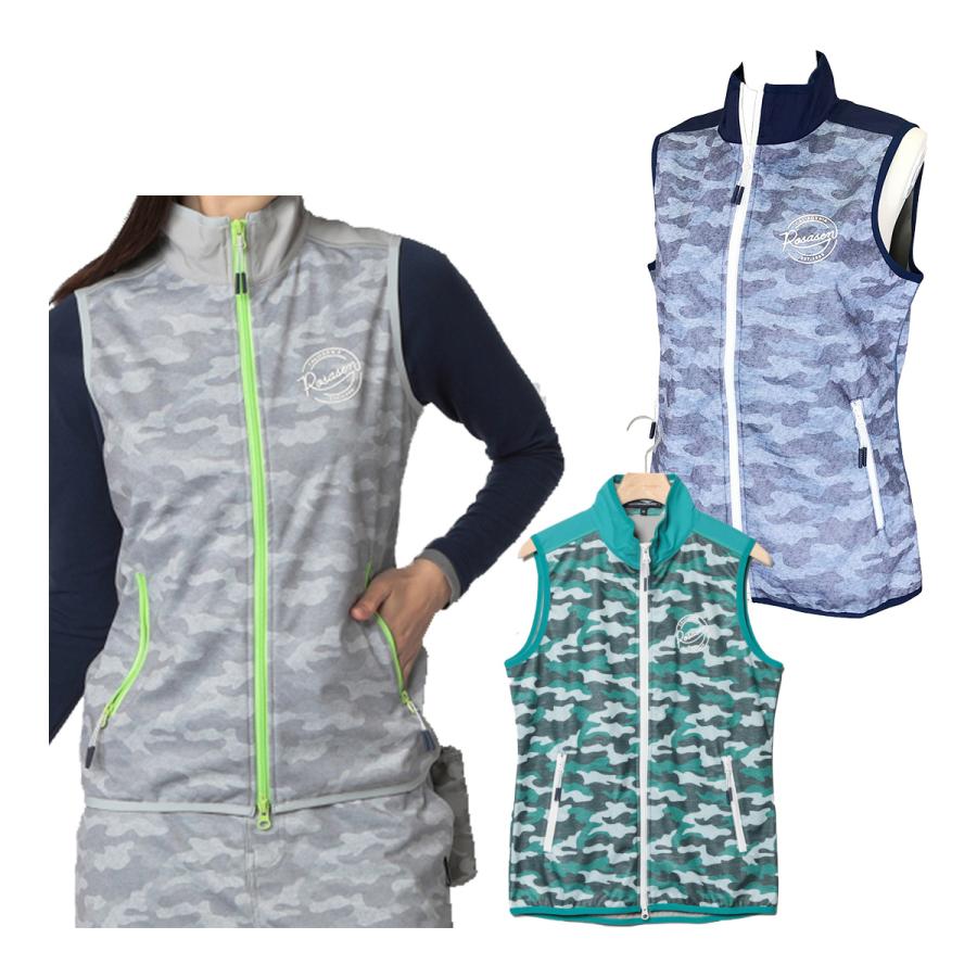 レディース ロサーセン 3層カモ柄プリントベスト フルジップ ゴルフウェア 045 今だけ限定15 Offクーポン発行中
