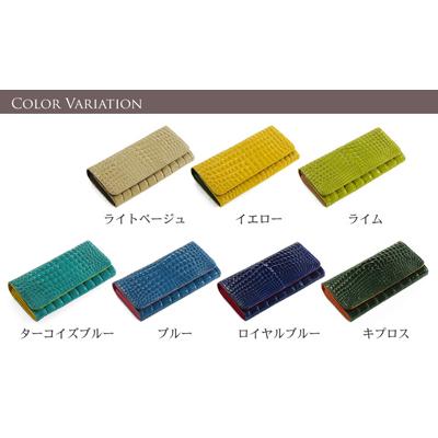 クロコダイル 長財布 シャイニング加工 センター取り バイカラー (No.06000093)[ヘンローン社製原皮使]【■SAN■】の画像