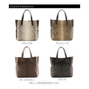 パイソン ＆ 牛革 トートバッグ 日本製 ショルダーバッグ (No.06000464-mens-1)【■SAN■】の画像